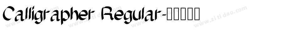 Calligrapher Regular字体转换